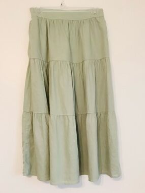 Matty M Light Sage Trendy Tiered Maxi Skirt Women’s Sz.XS, NWOT